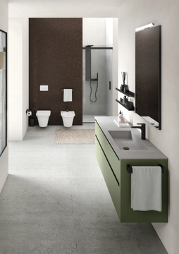 RIVA 07 - Wall-mounted wooden vanity unit with mirror by Gruppo Geromin - view 3